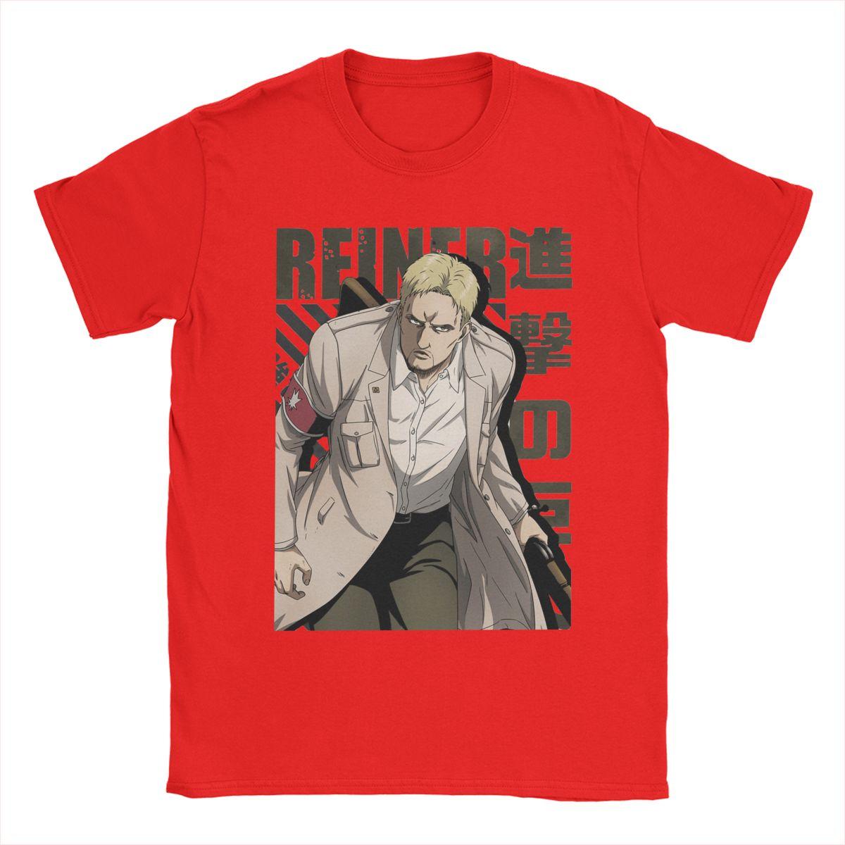 Мужские футболки Reiner Brauns AOT, аниме, одежда из чистого хлопка, повседневная футболка с короткими рукавами и круглым вырезом, футболка больших размеров
Мужские футболки Reiner Brauns AOT, аниме, одежда из чистого хлопка, повседневная футболка с короткими рукавами и круглым вырезом, футболка больших размеров