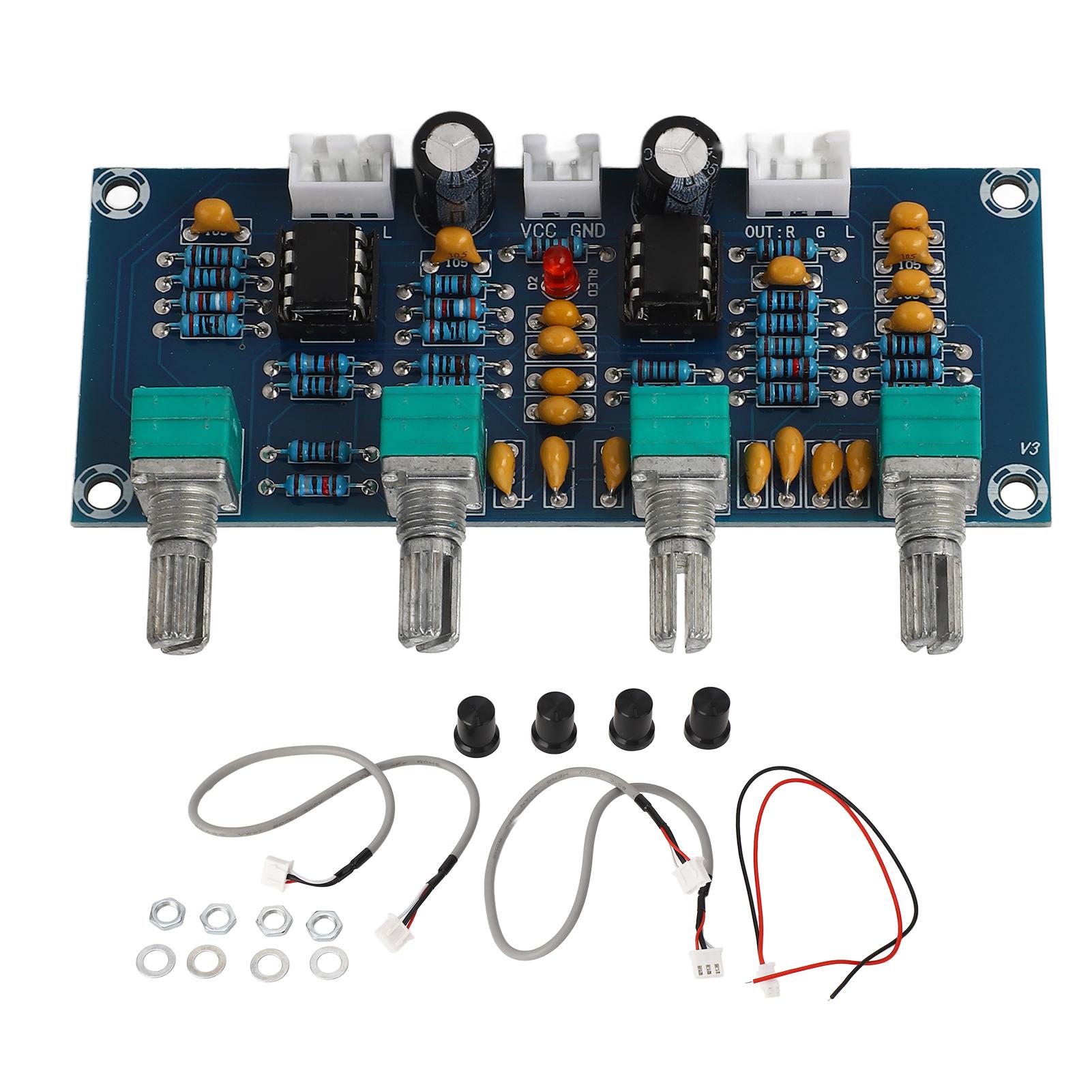 Preamp Tone Board Dual Channel High Mid Bass Adjustment Dual Core NE5532 Chip Volume Tone Control
Preamp Tone Board Dual Channel High Mid Bass Adjustment Dual Core NE5532 Chip Volume Tone Control