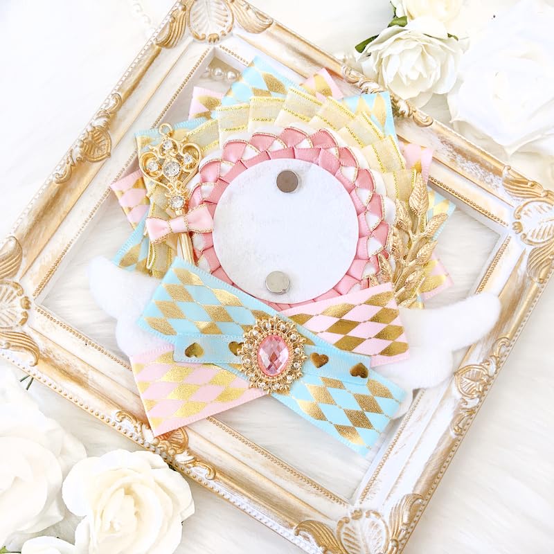 G triger Ita Rosette for Can Badge Winged Rosette Angel 57mm 58mm Ita Bag Decoration Handmade Rosette Ribbon Pink Light Blue
G triger Ita Rosette for Can Badge Winged Rosette Angel 57mm 58mm Ita Bag Decoration Handmade Rosette Ribbon Pink Light Blue