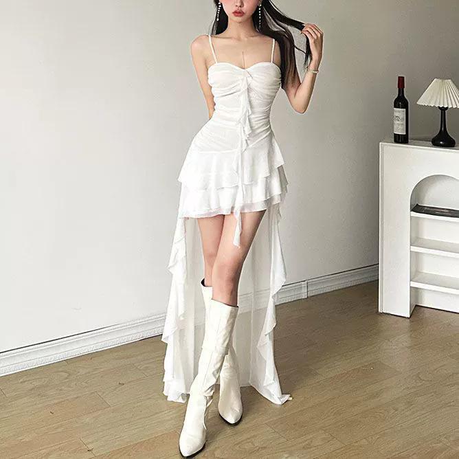 Sexy Spaghetti Strap Ruffle Irregular Bodycon Party Club Evening Dress Women Mesh Suspender Spring Summer Holiday Beach XS белый
Sexy Spaghetti Strap Ruffle Irregular Bodycon Party Club Evening Dress Women Mesh Suspender Spring Summer Holiday Beach XS белый