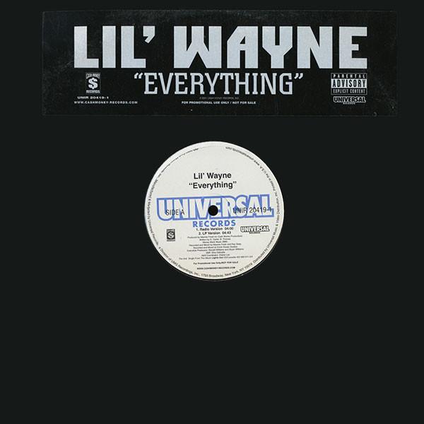 12inch Record LIL WAYNE - Everything UNIR204191 Universal Recor 2001 US Rap & Hip-Hop/R&B Used
12inch Record LIL WAYNE - Everything UNIR204191 Universal Recor 2001 US Rap & Hip-Hop/R&B Used