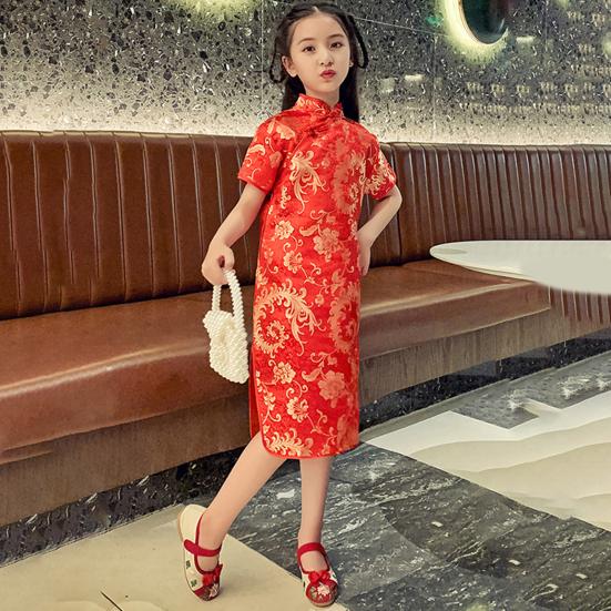 Платье Cheongsam для девочек, маленькое зимне-сладкое цветочное платье с короткими рукавами и воротником-стойкой на молнии, винтажное детское длинное платье миди Ципао в китайском новогоднем стиле
Платье Cheongsam для девочек, маленькое зимне-сладкое цветочное платье с короткими рукавами и воротником-стойкой на молнии, винтажное детское длинное платье миди Ципао в китайском новогоднем стиле