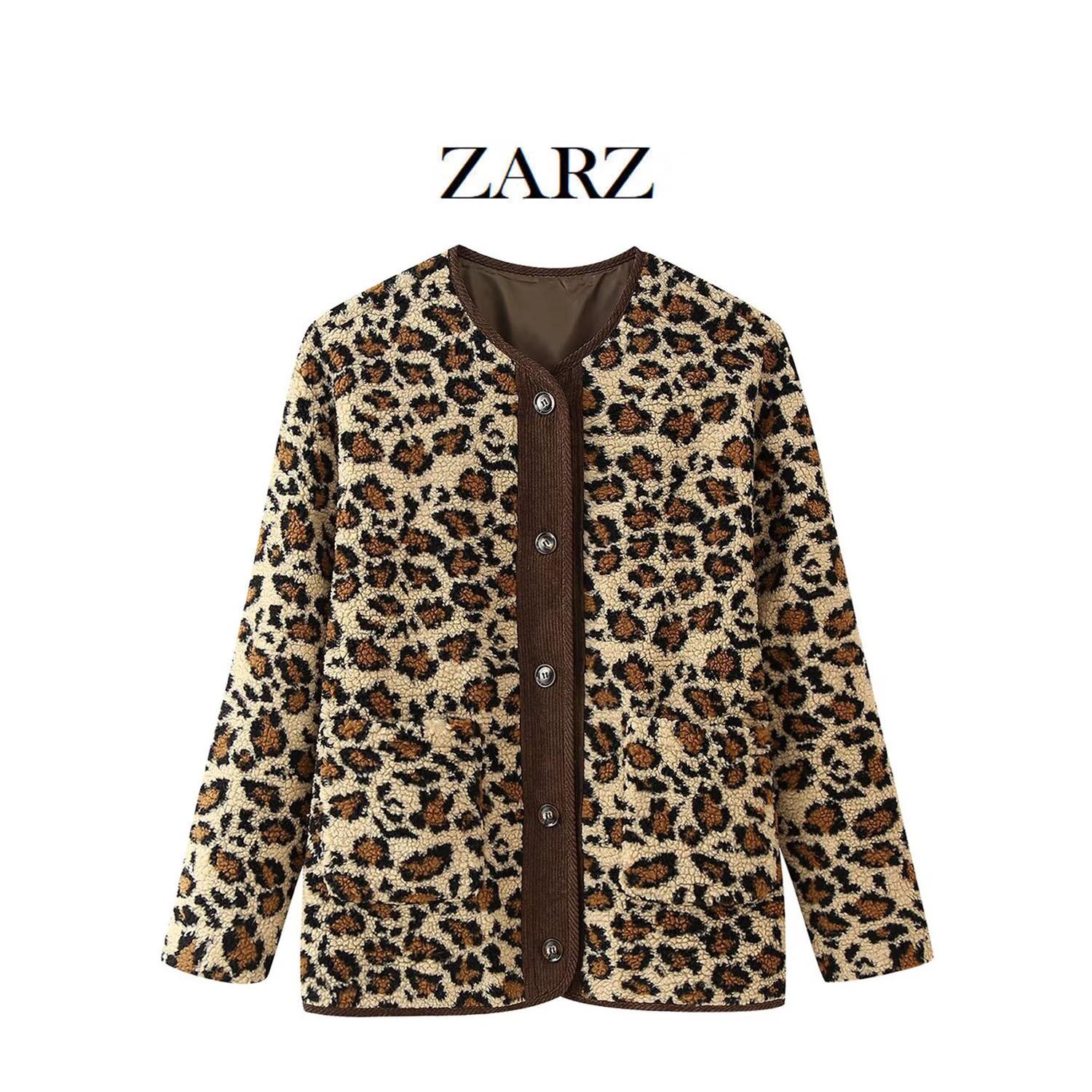 ZARZ Women s Leopard Print Lambswool Coat: Classic European & American Style Fashion Large
ZARZ Women s Leopard Print Lambswool Coat: Classic European & American Style Fashion Large