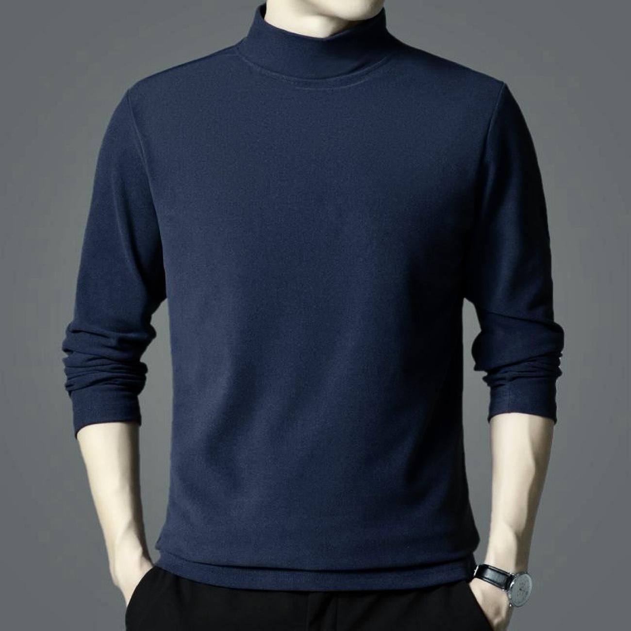 Мужская облегающая теплая футболка с длинным рукавом и полувысоким воротником для осени и зимы 2XL темно-синий
Мужская облегающая теплая футболка с длинным рукавом и полувысоким воротником для осени и зимы 2XL темно-синий