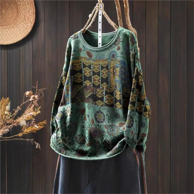 Винтажный свободный свитер с круглым вырезом, женский зимний свитер с длинными рукавами в китайском стиле, винтажный свитер One Size
Винтажный свободный свитер с круглым вырезом, женский зимний свитер с длинными рукавами в китайском стиле, винтажный свитер One Size