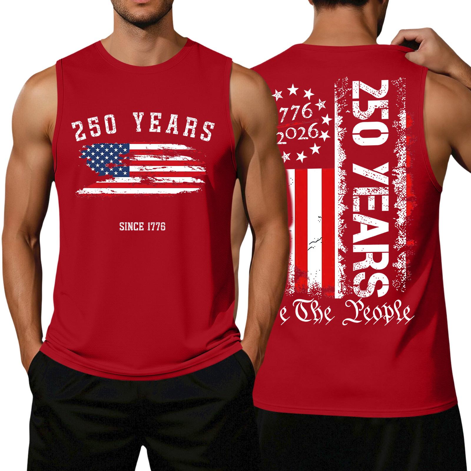 Men s Loose Fit Sleeveless Casual Tank Top Flag Print 250 Years SemiQuincentennial We The People Graphic Shirt Summer Workout Tee XXL червоний
Men s Loose Fit Sleeveless Casual Tank Top Flag Print 250 Years SemiQuincentennial We The People Graphic Shirt Summer Workout Tee XXL червоний