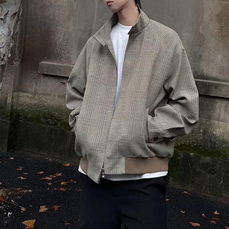 Vintage Houndstooth Stand Collar Jackets Autumn Winter New Stylish Zipper Men s Clothing Long Sleeve Casual Loose Coats L
Vintage Houndstooth Stand Collar Jackets Autumn Winter New Stylish Zipper Men s Clothing Long Sleeve Casual Loose Coats L