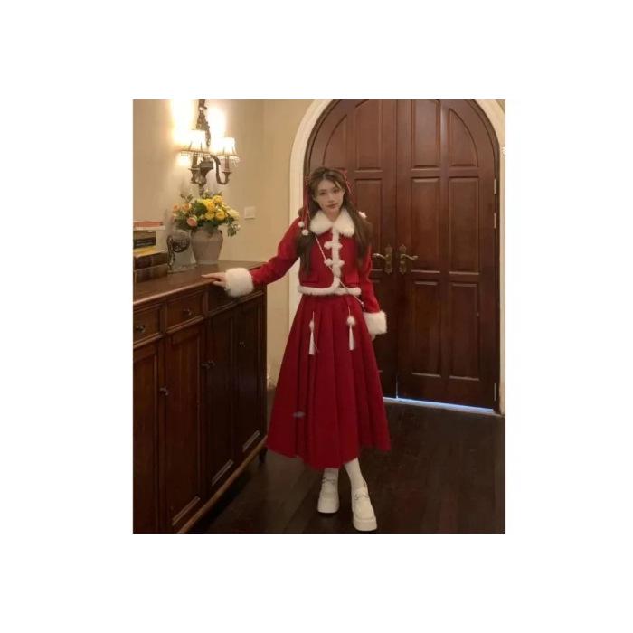 Women s Autumn Red Hanfu-Inspired Dress Set L червоний
Women s Autumn Red Hanfu-Inspired Dress Set L червоний