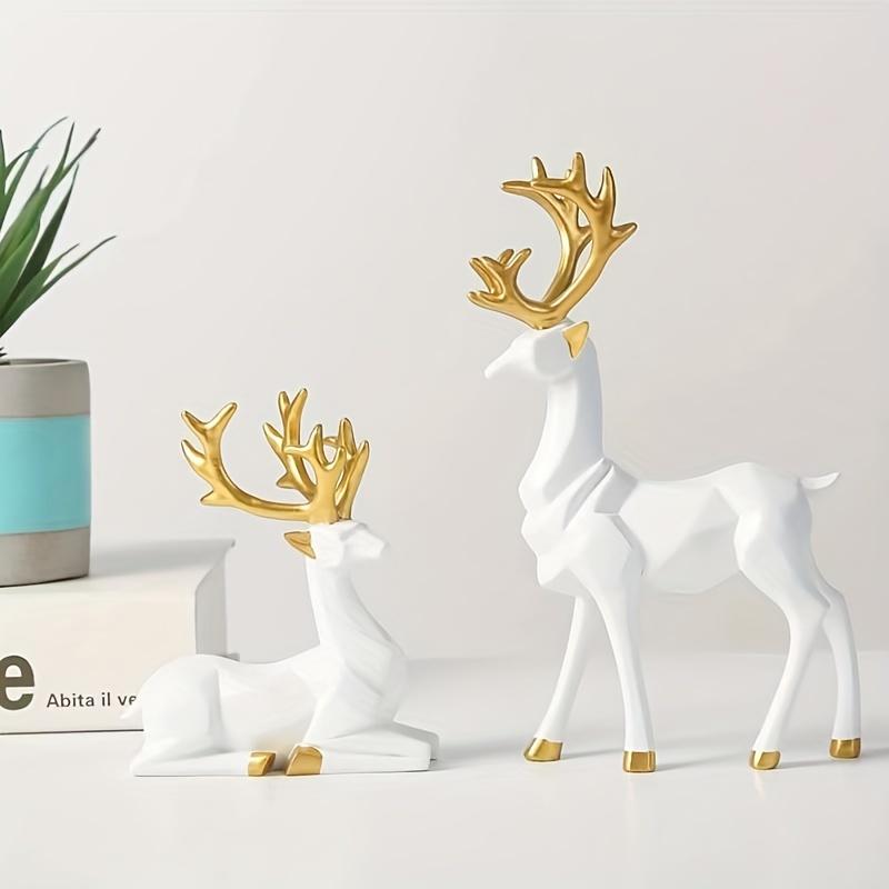 White Golden Elk Reindeer Ornament Resin Statue Art Craft for TV Cabinet Bookshelf Office Cafe Decor Winter Christmas Decor золотой
White Golden Elk Reindeer Ornament Resin Statue Art Craft for TV Cabinet Bookshelf Office Cafe Decor Winter Christmas Decor золотой