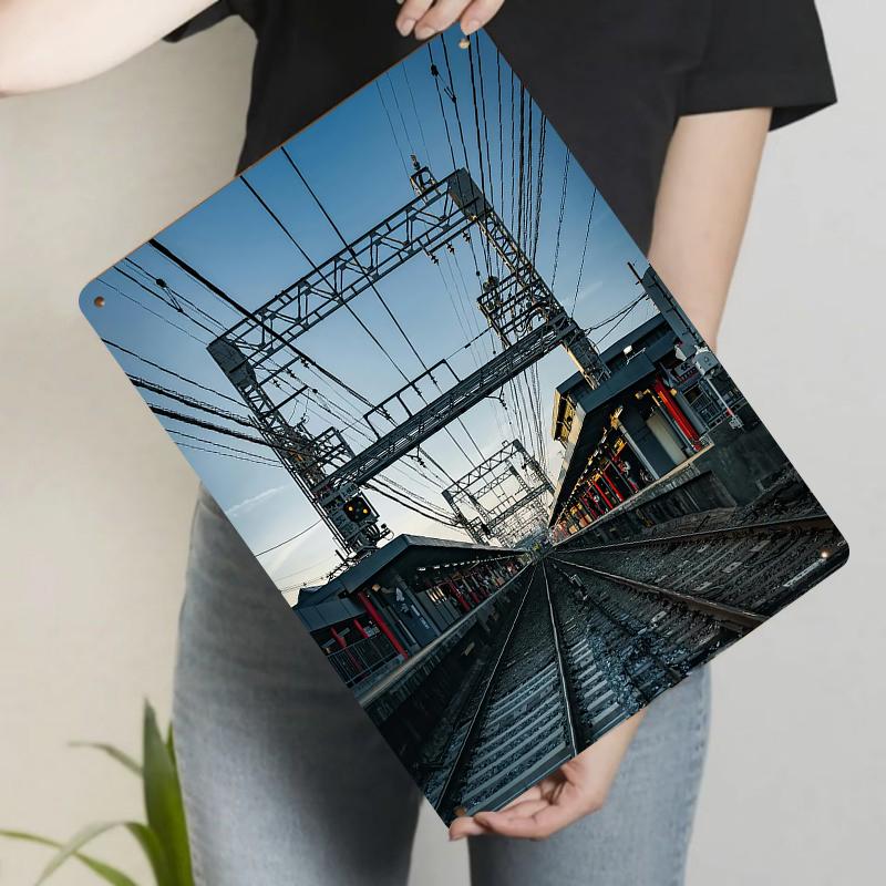 Modern Urban Railway Scenery Custom Iron Wall Art Industrial Style Home Office Decorative Painting 20x30cm(7.8x11.8inch)
Modern Urban Railway Scenery Custom Iron Wall Art Industrial Style Home Office Decorative Painting 20x30cm(7.8x11.8inch)