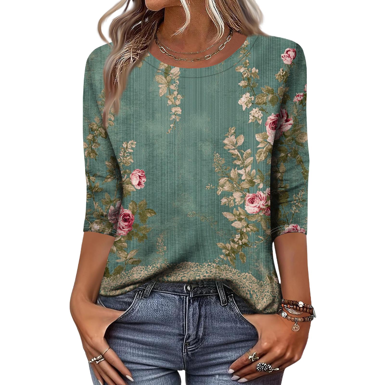 Long Sleeve Shirts for Women Casual Floral Print Womens Long Sleeve Tops Comfortable Long Sleeve Tops for Women Loose Fit Womens Long Sleeve T Shirts XXL
Long Sleeve Shirts for Women Casual Floral Print Womens Long Sleeve Tops Comfortable Long Sleeve Tops for Women Loose Fit Womens Long Sleeve T Shirts XXL