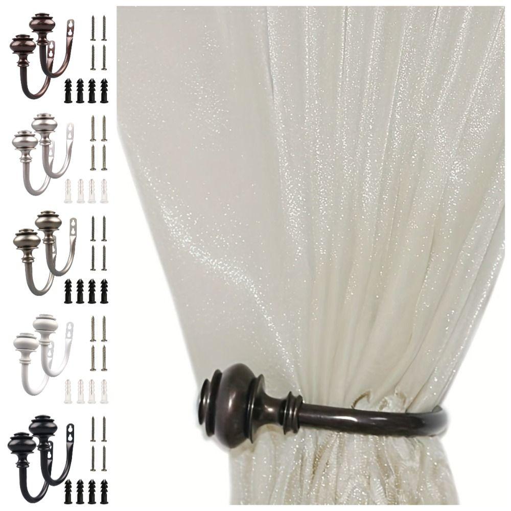 2Pcs Wall Mounted Curtain Hanging Hook Vintage Style Drapery Tie Backs Tieback Hooks Living Room Silver-Style A
2Pcs Wall Mounted Curtain Hanging Hook Vintage Style Drapery Tie Backs Tieback Hooks Living Room Silver-Style A