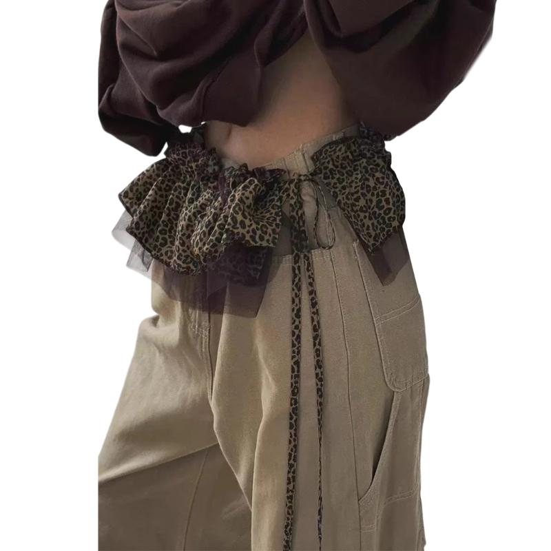 Fashionable Ruffled Edge Leopard Print Waistband Belt Featuring Mesh Layer and High Stretch for Hip Hop Street Style коричневий
Fashionable Ruffled Edge Leopard Print Waistband Belt Featuring Mesh Layer and High Stretch for Hip Hop Street Style коричневий