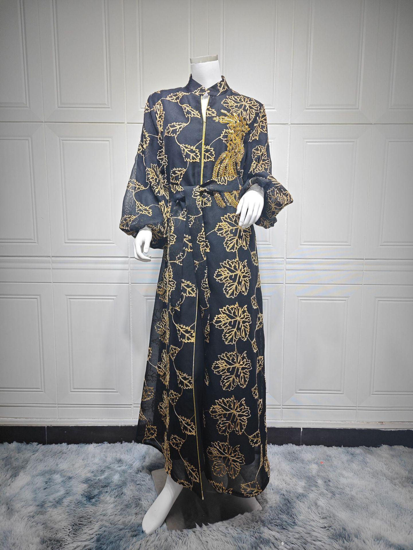 AB087 Женское вечернее платье-джалабия с пайетками и выжженным узором XXL чёрный
AB087 Женское вечернее платье-джалабия с пайетками и выжженным узором XXL чёрный