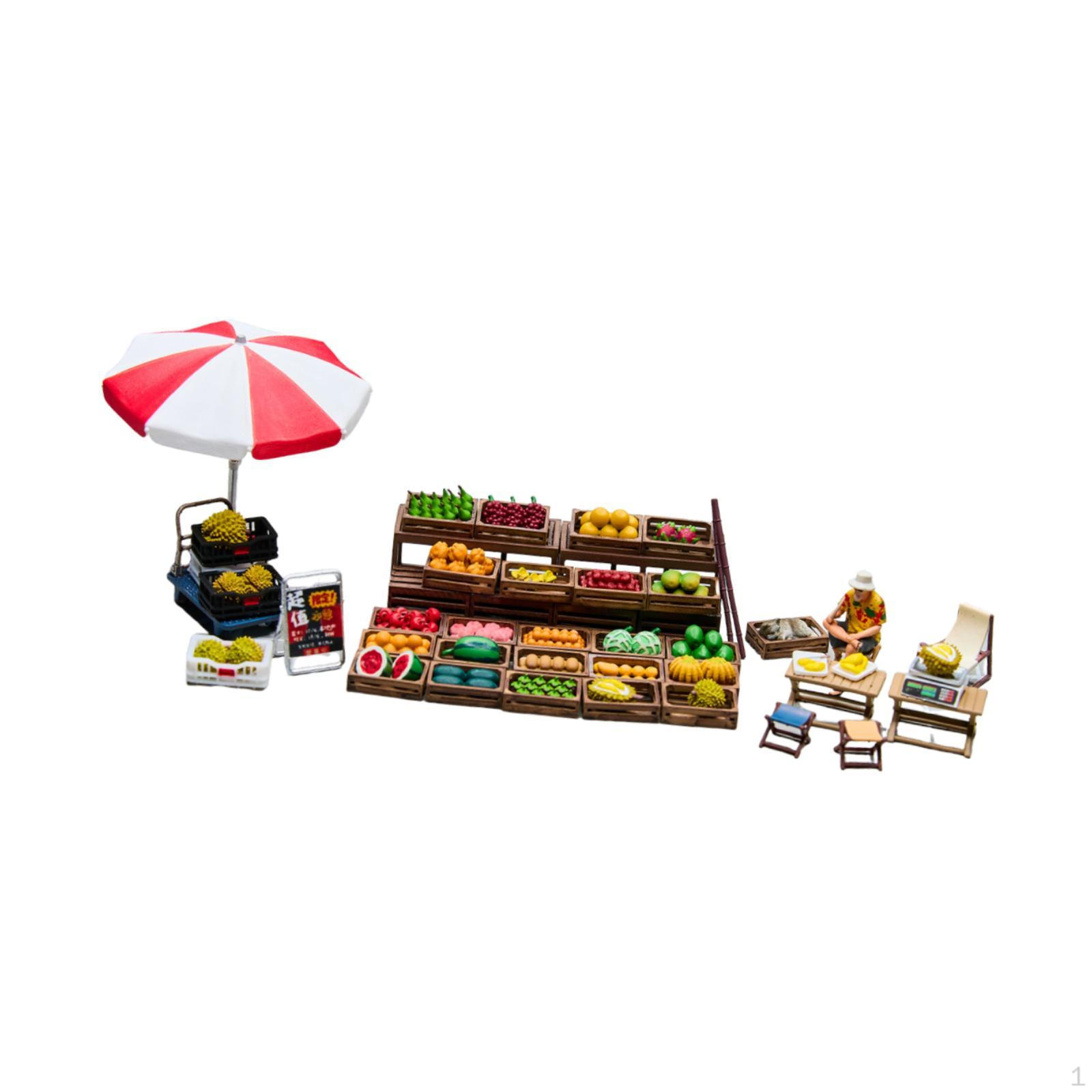 1/64 Scale Fruit Stand Model Kit Simulation Sturdy Photography Decor Lightweight Creative Painted
1/64 Scale Fruit Stand Model Kit Simulation Sturdy Photography Decor Lightweight Creative Painted