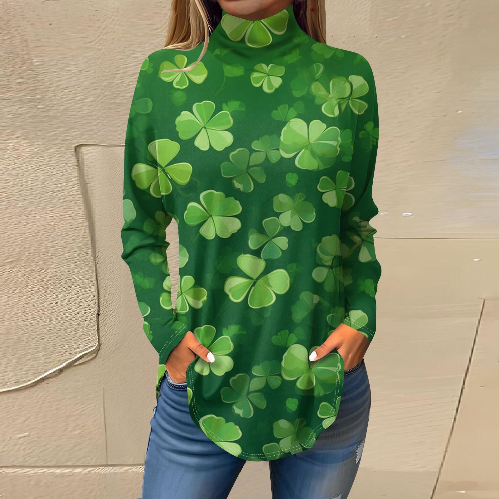 Женский свободный с высоким воротом St. Футболка с длинным рукавом и принтом Патрика. Верхний пуловер. L армия зеленый
Женский свободный с высоким воротом St. Футболка с длинным рукавом и принтом Патрика. Верхний пуловер. L армия зеленый