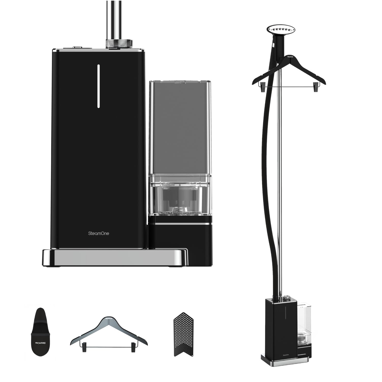 SteamOne Clothes Steamer George Standing Powerful Stage Start Stop Capacity Rack Stop Notification Black JPES700B Steam/3 Steam/Auto & Sensor/Large
SteamOne Clothes Steamer George Standing Powerful Stage Start Stop Capacity Rack Stop Notification Black JPES700B Steam/3 Steam/Auto & Sensor/Large