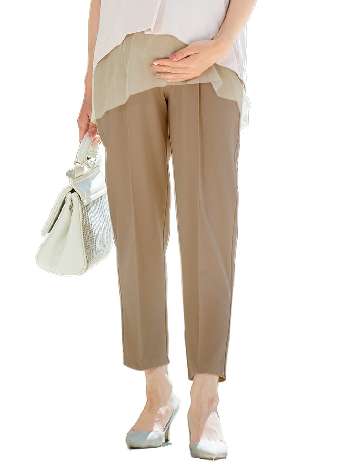 Брюки Sweet Mommy Maternity Indemible Center Georgette Waist Adjustment Lift Your Back Mocha M, эластичные, прессованные, материал, функция, лодыжка, офис, 
Брюки Sweet Mommy Maternity Indemible Center Georgette Waist Adjustment Lift Your Back Mocha M, эластичные, прессованные, материал, функция, лодыжка, офис,