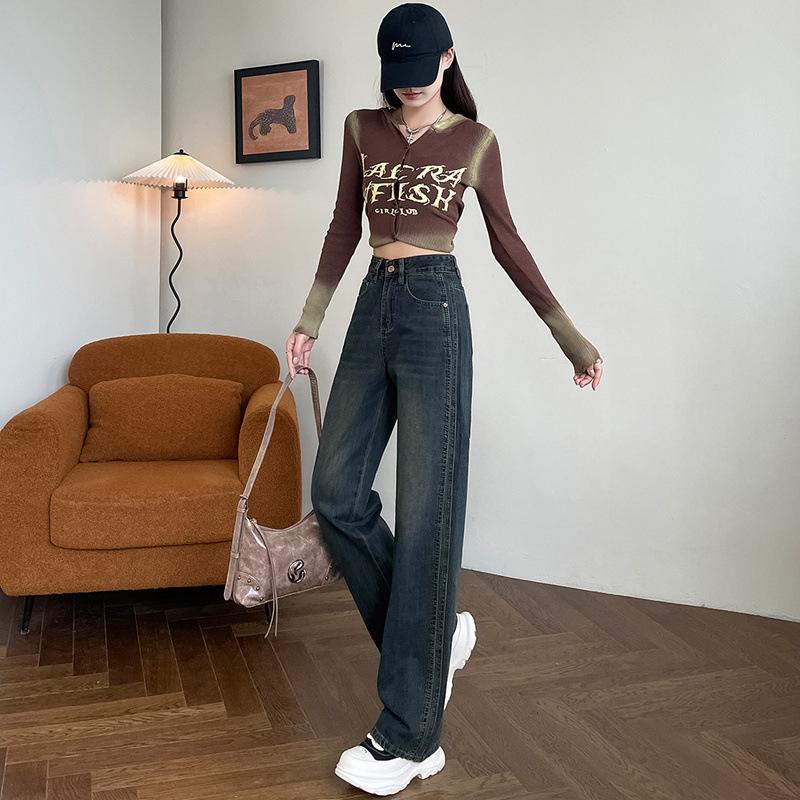 High-waisted Narrow Wide-leg Jeans for Women In Spring and Autumn New Loose Drape Slimming Pear-shaped Body Straight-leg Mopping Pants XXL
High-waisted Narrow Wide-leg Jeans for Women In Spring and Autumn New Loose Drape Slimming Pear-shaped Body Straight-leg Mopping Pants XXL