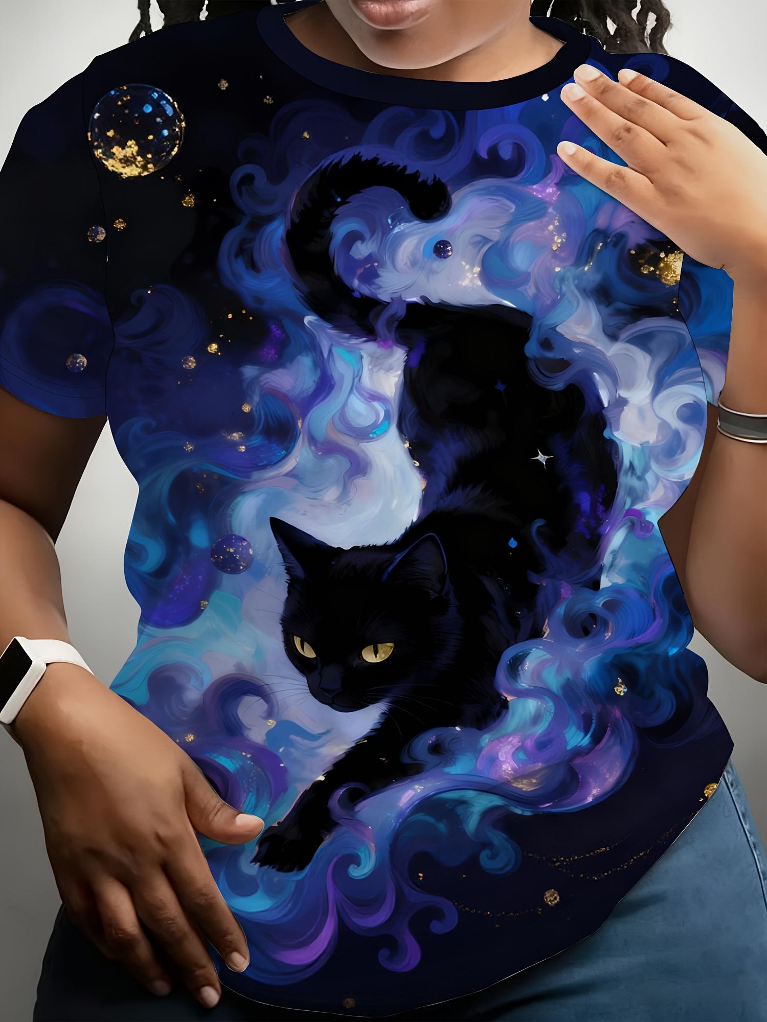 Artistic Starry Sky Black Cat Fantasy Print Short Sleeve T-Shirt. Women S Special Apparel. Women S Clothing. Women S Digital Print Short Sleeve M дубильная кора
Artistic Starry Sky Black Cat Fantasy Print Short Sleeve T-Shirt. Women S Special Apparel. Women S Clothing. Women S Digital Print Short Sleeve M дубильная кора