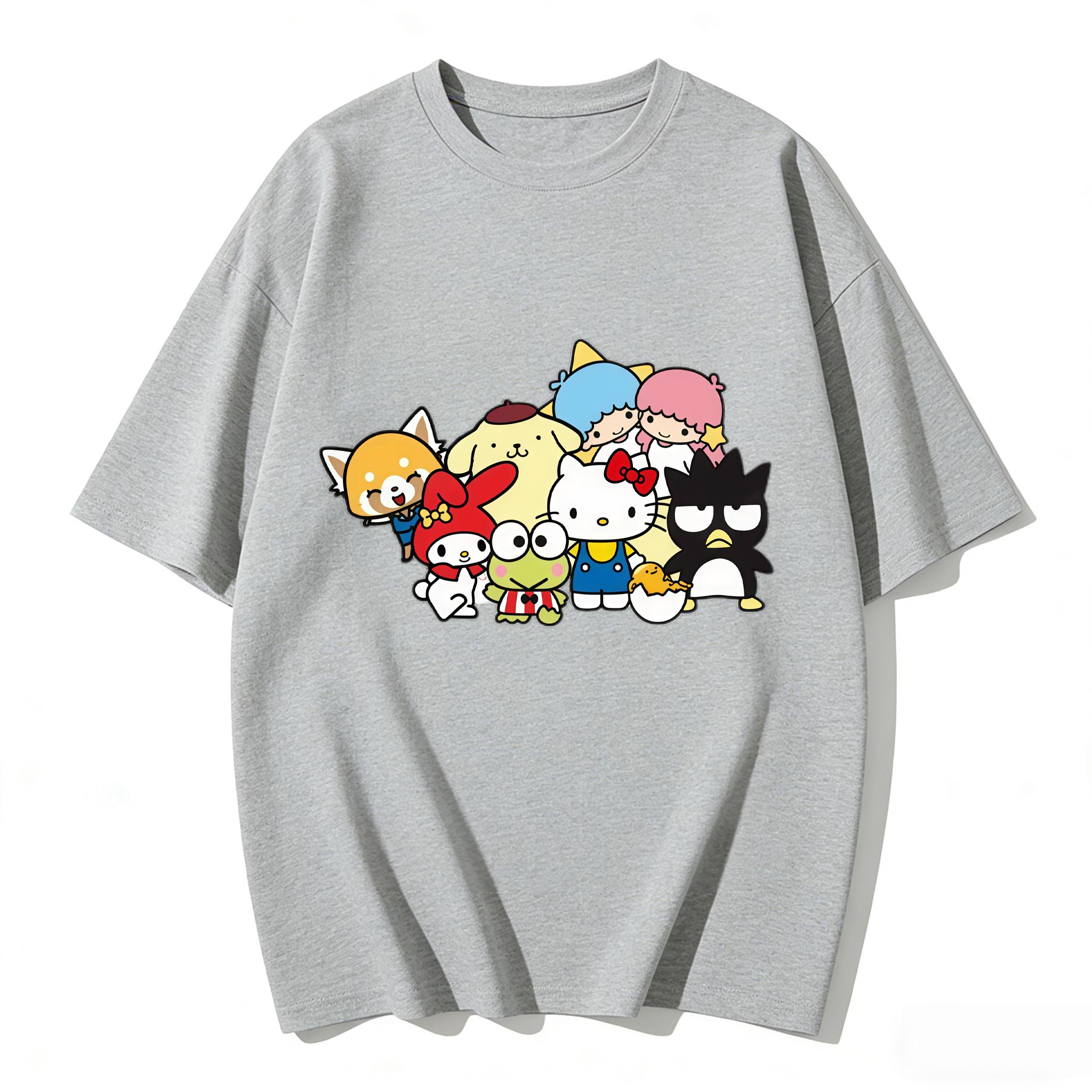 2026 New Sanrio Characters Group Cartoon Print Tshirt Family Matching Outfits Casual Short Sleeve Tee for Women Unisex Kids Tops S
2026 New Sanrio Characters Group Cartoon Print Tshirt Family Matching Outfits Casual Short Sleeve Tee for Women Unisex Kids Tops S