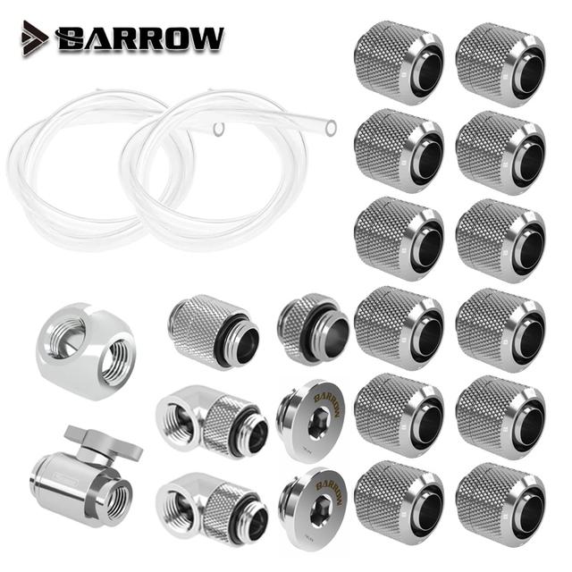 Barrow Soft Tube Fitting Kit , THKN-3/8 Series For OD 13/16mm , Switch + Plug + 90 Degree Fitting Water Cooling Accessories DIY 10x13mm срібний
Barrow Soft Tube Fitting Kit , THKN-3/8 Series For OD 13/16mm , Switch + Plug + 90 Degree Fitting Water Cooling Accessories DIY 10x13mm срібний