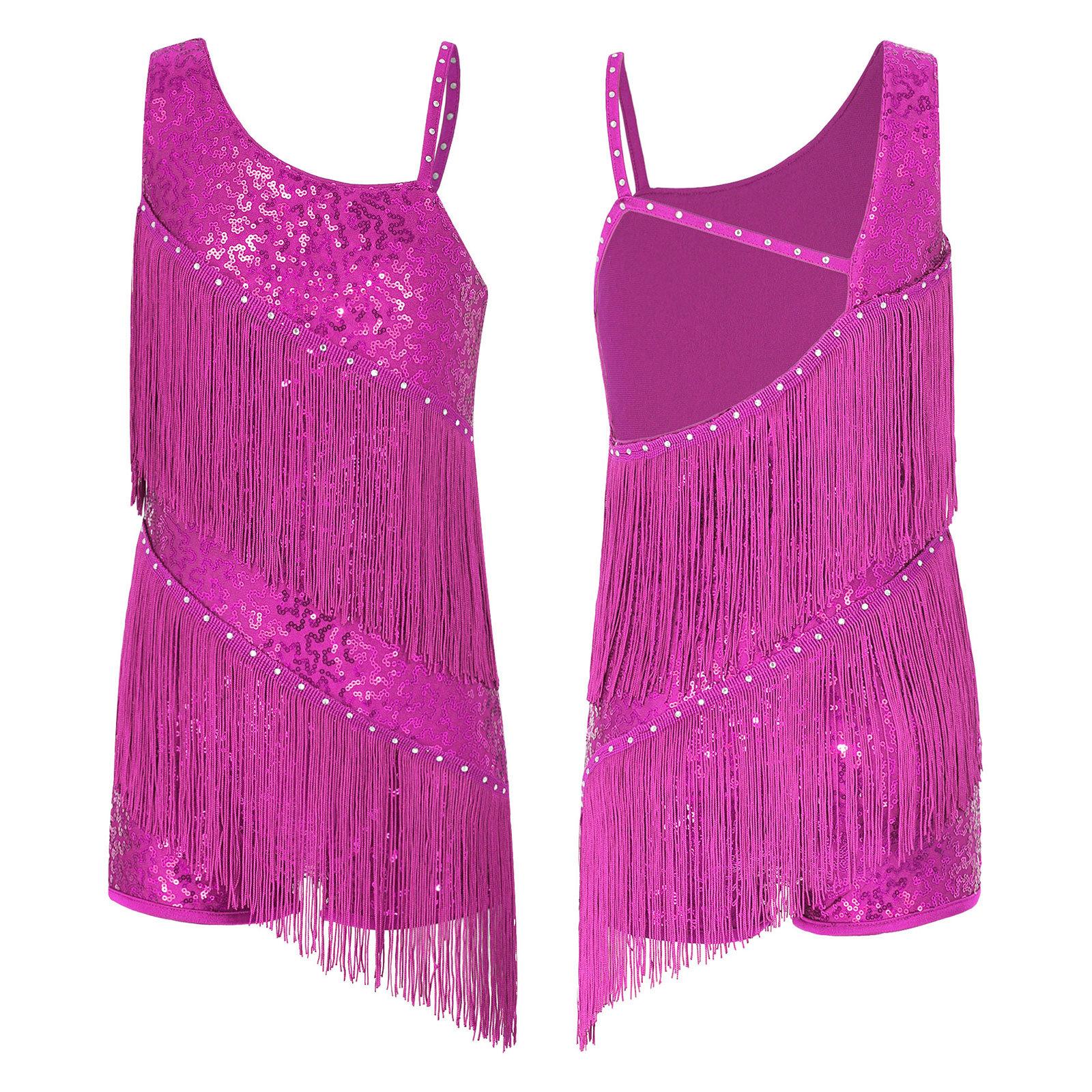 Girls Performance Leotard - Oblique Shoulder Sequins & Tassel Shorts for Latin Dance 5-6 Years білий
Girls Performance Leotard - Oblique Shoulder Sequins & Tassel Shorts for Latin Dance 5-6 Years білий