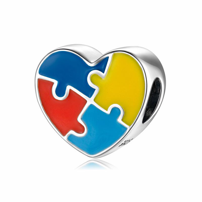 Кулон-пазл в форме сердца из эмали, бусины из стерлингового серебра, ювелирный аксессуар S925 S925 Sterling Silver
Кулон-пазл в форме сердца из эмали, бусины из стерлингового серебра, ювелирный аксессуар S925 S925 Sterling Silver