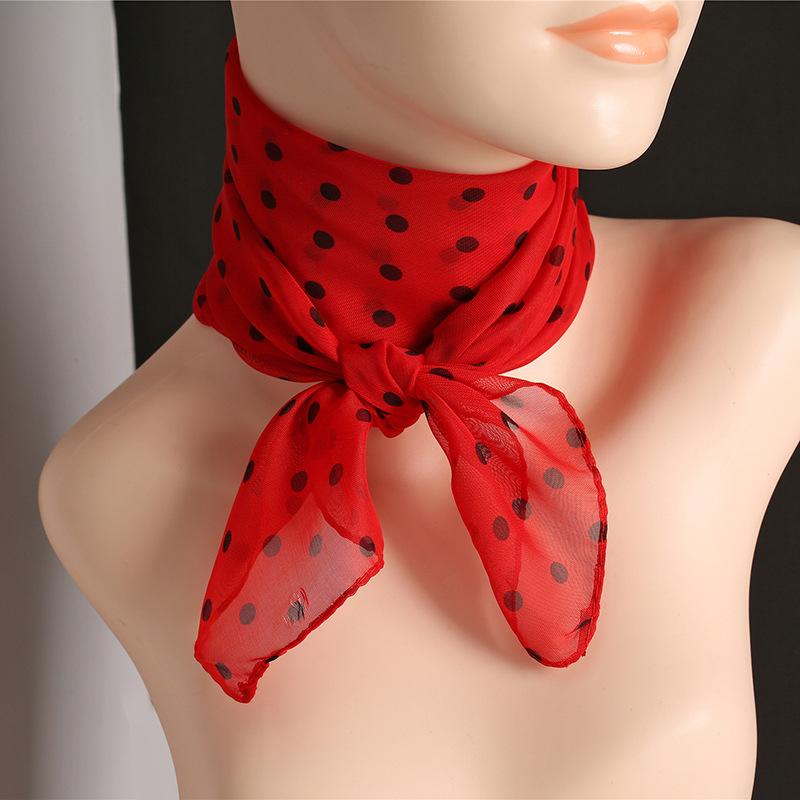 Lightweight Polka Dot Square Scarf for Women Soft Chiffon Imitation Silk Neck Scarf Stylish Small Neck Wrap for Spring Summer Autumn One Size
Lightweight Polka Dot Square Scarf for Women Soft Chiffon Imitation Silk Neck Scarf Stylish Small Neck Wrap for Spring Summer Autumn One Size