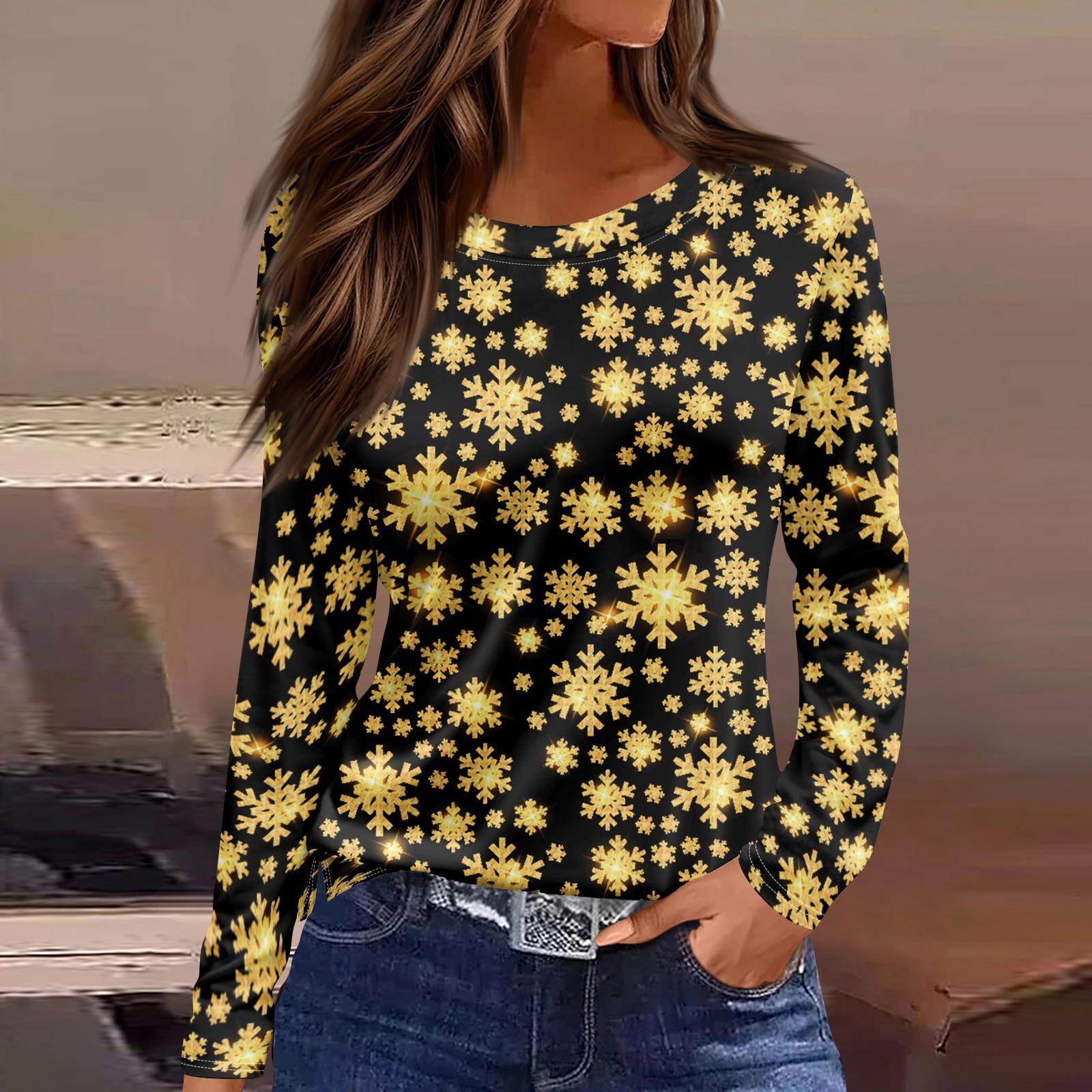 Женская модная повседневная футболка с разрезом и круглым вырезом, длинным рукавом, свободная, с принтом, женская футболка на Рождество XL жёлтый
Женская модная повседневная футболка с разрезом и круглым вырезом, длинным рукавом, свободная, с принтом, женская футболка на Рождество XL жёлтый