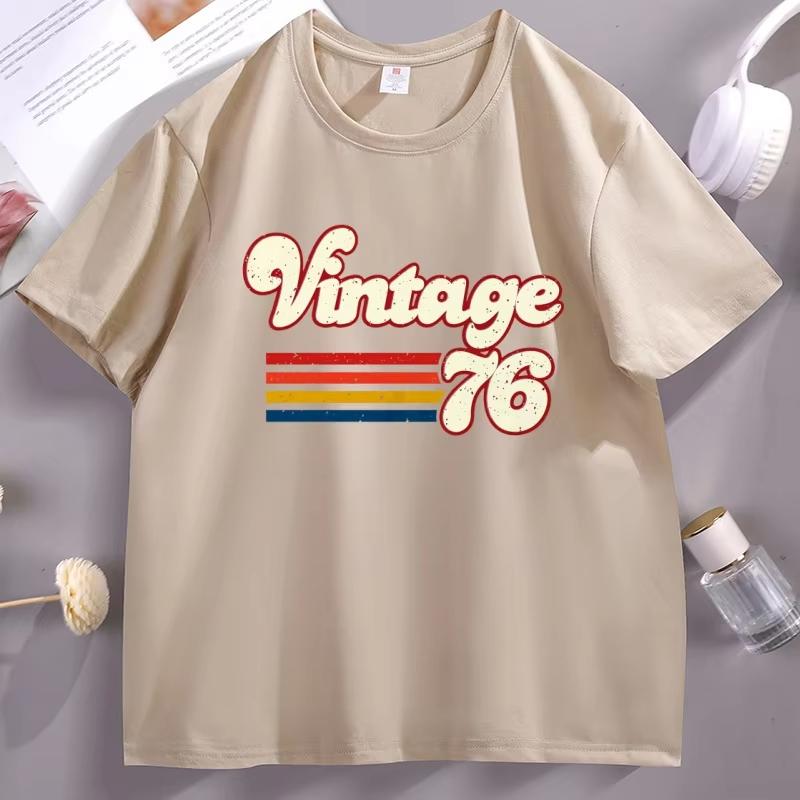 1976 Vintage Birthday Tshirt Cotton Short Sleeve Top 50th Birthday for Women Unisex Top Printed Round Neck Streetwear 2XL
1976 Vintage Birthday Tshirt Cotton Short Sleeve Top 50th Birthday for Women Unisex Top Printed Round Neck Streetwear 2XL