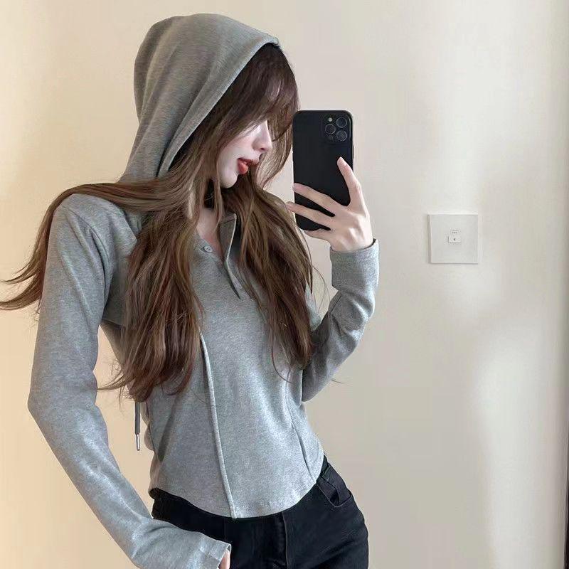 Women s Autumn 2024 Hooded Long Sleeve T-shirt with Waist-Cinching Slim Fit M (85-100 jin)
Women s Autumn 2024 Hooded Long Sleeve T-shirt with Waist-Cinching Slim Fit M (85-100 jin)