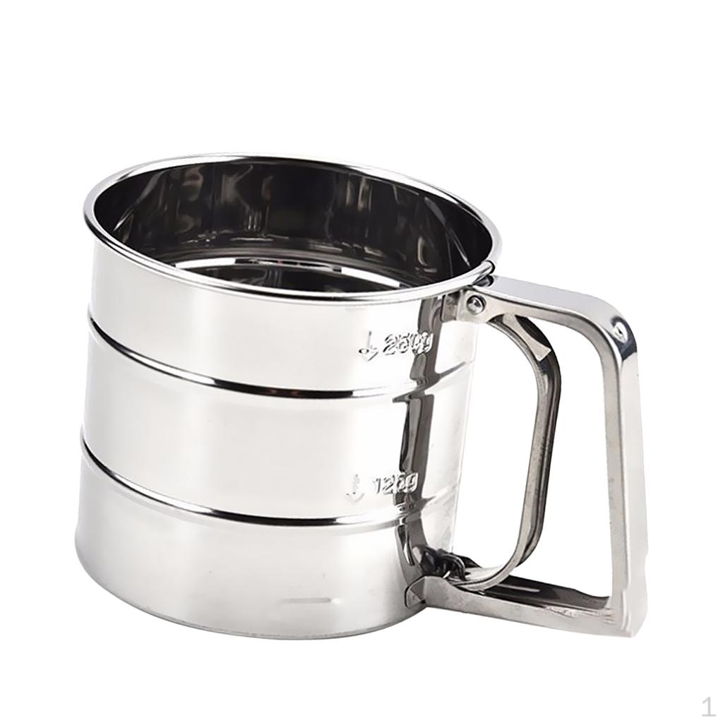 Stainless Steel Scale Flour Sifter Cup Icing Sugar Shaker Strainer Sieve
Stainless Steel Scale Flour Sifter Cup Icing Sugar Shaker Strainer Sieve