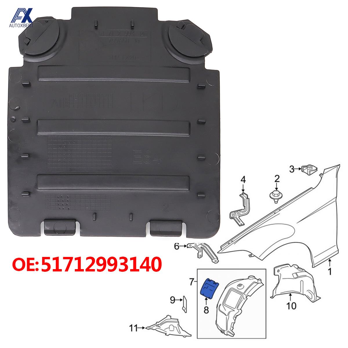 Панель доступа к подкрылку для BMW X1 E84 2010-2015, крышка передней колесной арки, сменная крышка лампы фары
Панель доступа к подкрылку для BMW X1 E84 2010-2015, крышка передней колесной арки, сменная крышка лампы фары