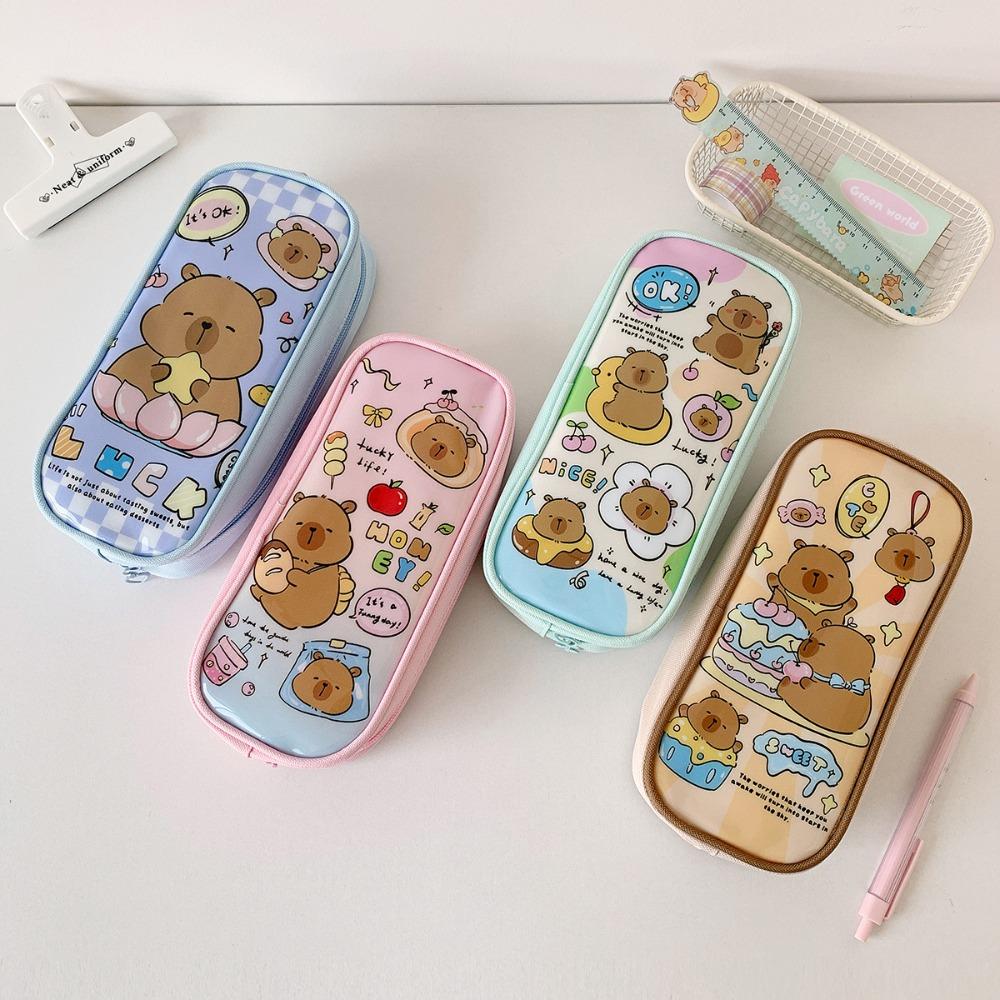 Large Capacity Cartoon Capybara Stationery Bag Cartoon PVC Pencil Pouch Children зелений
Large Capacity Cartoon Capybara Stationery Bag Cartoon PVC Pencil Pouch Children зелений