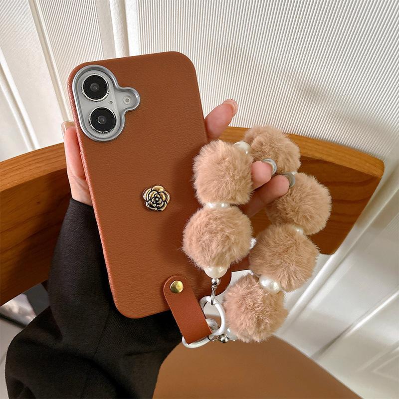 For IPhone17promax Phone Case Plush Hand Cord Camellia for Apple 16plus Silicone Protective Case For iPhone 17Promax
For IPhone17promax Phone Case Plush Hand Cord Camellia for Apple 16plus Silicone Protective Case For iPhone 17Promax