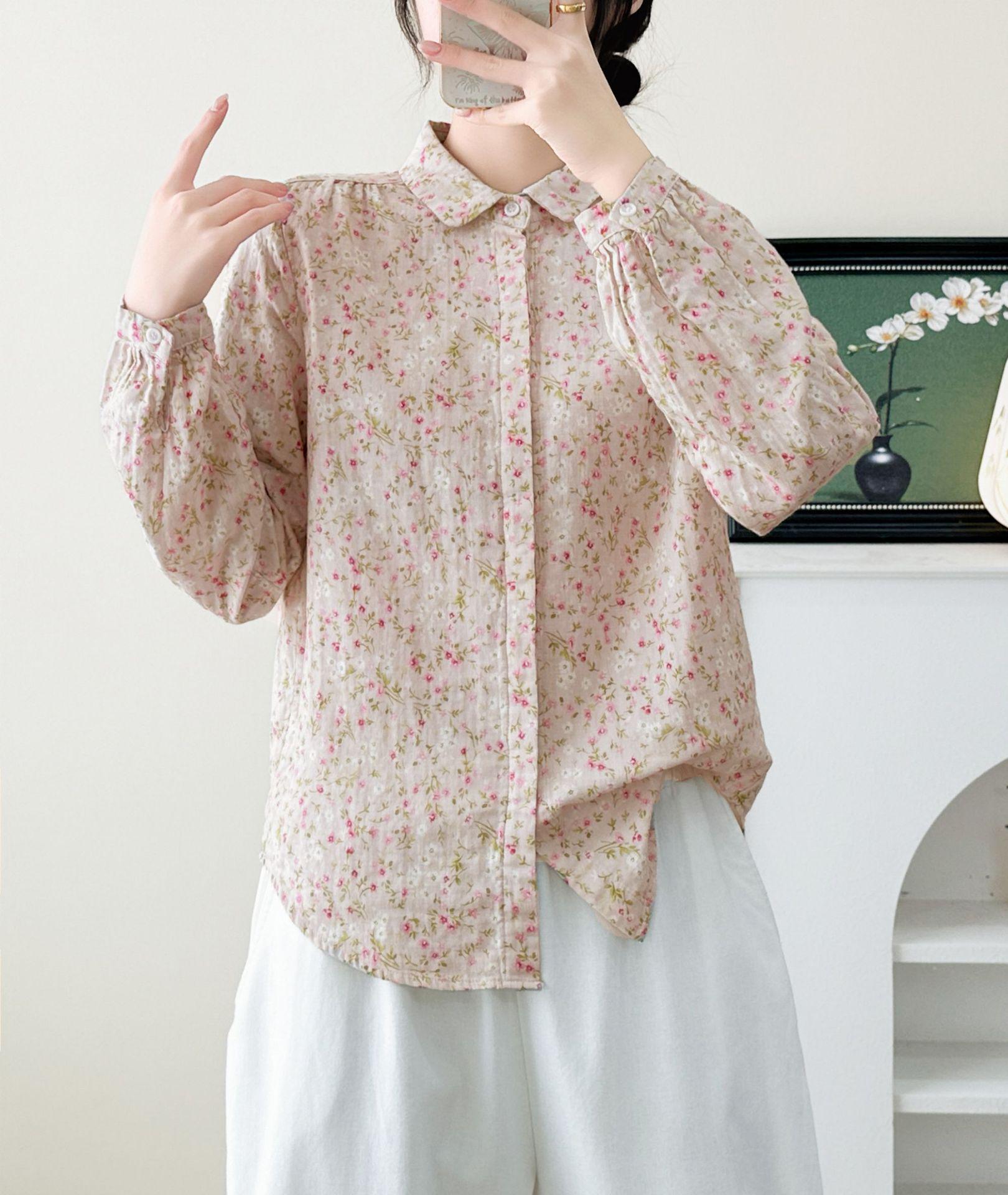 Women s Floral Long-Sleeve Cotton Gauze Shirt - Japanese Style, Slim Fit, 2026 Spring Collection XL
Women s Floral Long-Sleeve Cotton Gauze Shirt - Japanese Style, Slim Fit, 2026 Spring Collection XL