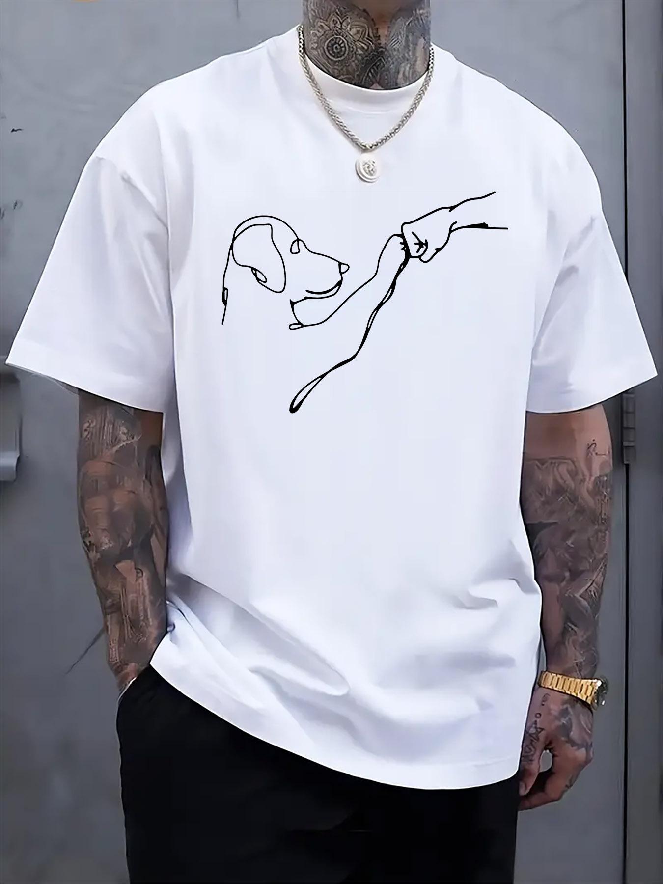 Minimalist Dog-Human Interaction Line Art Print Round Neck Short-Sleeve T-shirt XXXXL
Minimalist Dog-Human Interaction Line Art Print Round Neck Short-Sleeve T-shirt XXXXL
