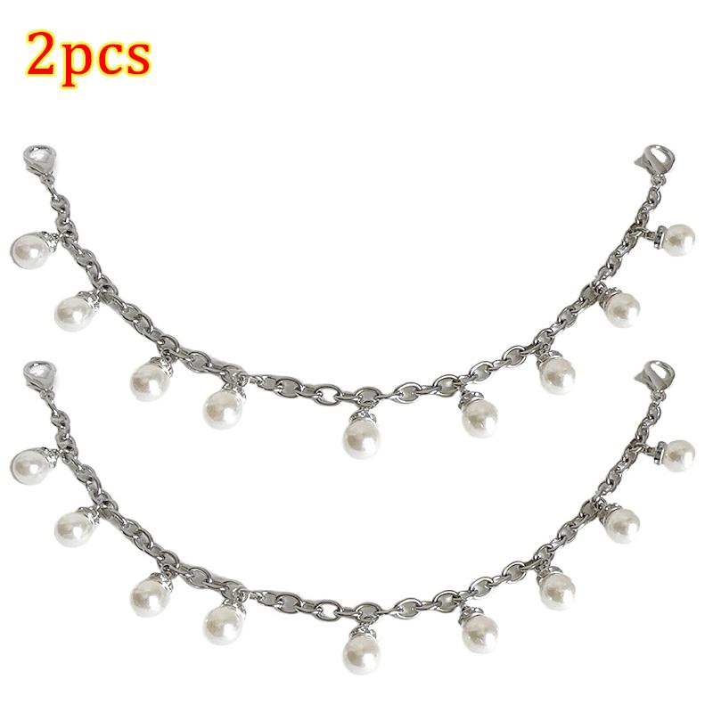 2pcs Pearl Pendant Metal Shoe Chain Stainless Steel Thick Chain Shoe Accessories Sneakers Shoes Buckles Decoration Jewelry
2pcs Pearl Pendant Metal Shoe Chain Stainless Steel Thick Chain Shoe Accessories Sneakers Shoes Buckles Decoration Jewelry