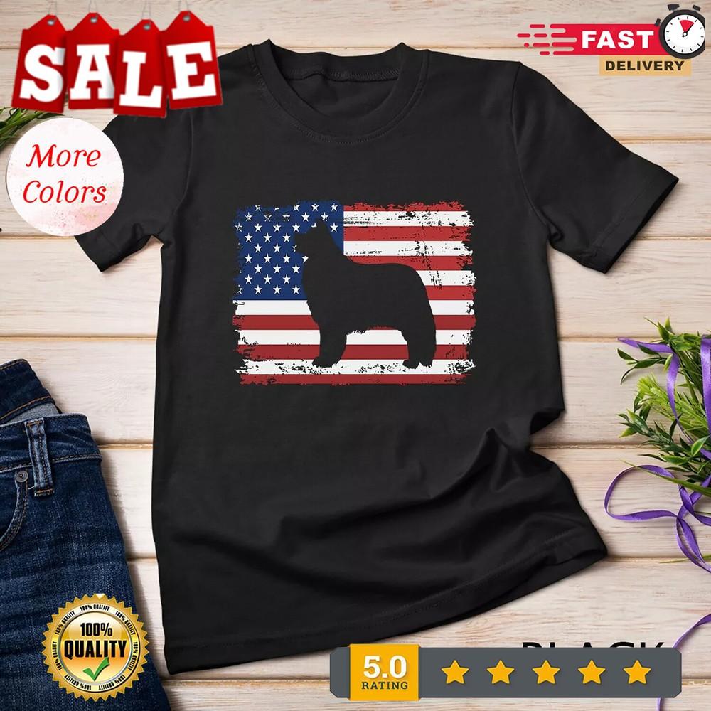 Dogs 365 Vintage Border Collie Dog US American Flag Unisex T-shirt 4XL
Dogs 365 Vintage Border Collie Dog US American Flag Unisex T-shirt 4XL