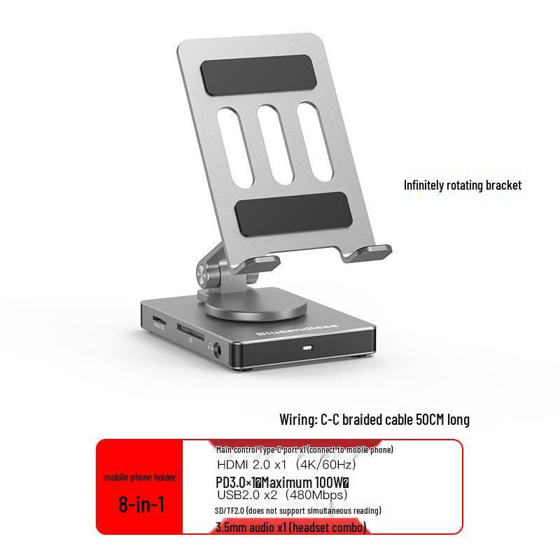 Rotating Folding Laptop Dock with HDMI, Gigabit Ethernet, USB 3.0 Ports, and Tablet Stand Expansion
Rotating Folding Laptop Dock with HDMI, Gigabit Ethernet, USB 3.0 Ports, and Tablet Stand Expansion