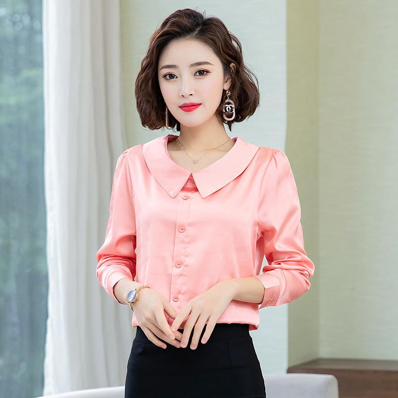 Новая осенняя рубашка с длинными рукавами из сатина с кукольным воротником для женщин, красная универсальная модная рубашка 3XL
Новая осенняя рубашка с длинными рукавами из сатина с кукольным воротником для женщин, красная универсальная модная рубашка 3XL