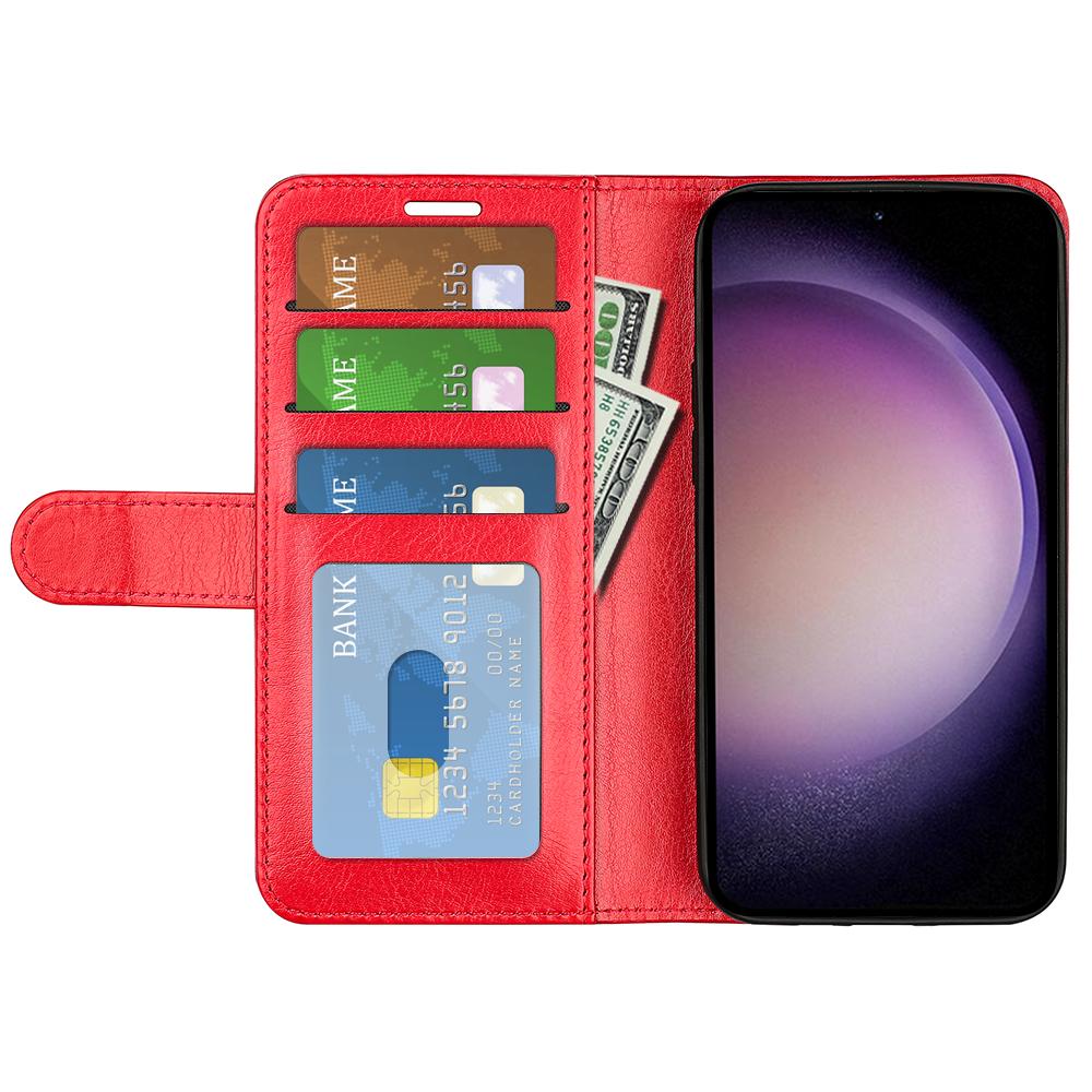 For Samsung Galaxy S23 FE Anti-collision Crazy Horse Texture Phone Case PU Leather Wallet Stand Cover Red
For Samsung Galaxy S23 FE Anti-collision Crazy Horse Texture Phone Case PU Leather Wallet Stand Cover Red