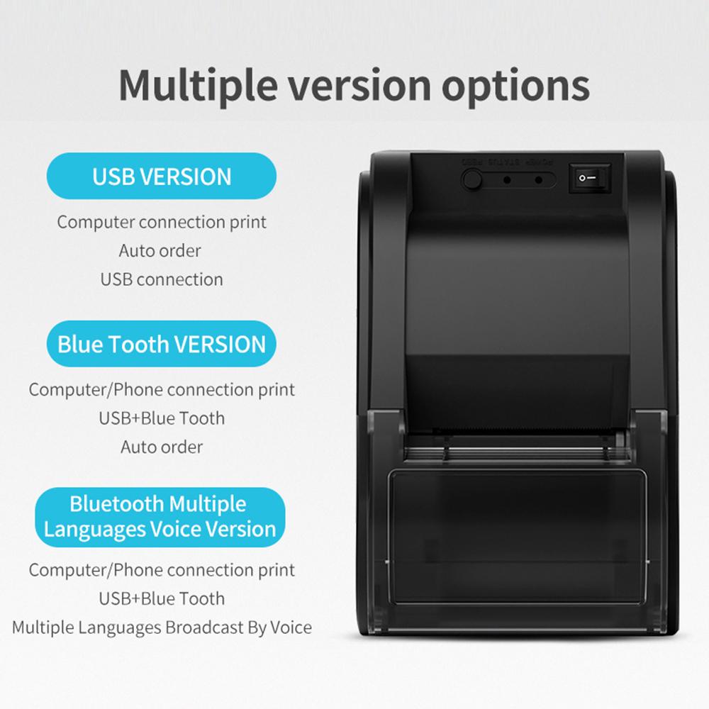 58A Bluetooth-compatible Thermal Receipt Label Printer Restaurant Kitchen Printing Tool EU Plug
58A Bluetooth-compatible Thermal Receipt Label Printer Restaurant Kitchen Printing Tool EU Plug