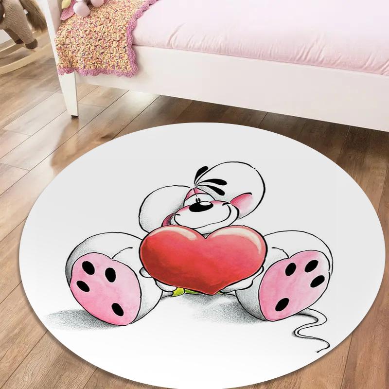 Diddl Cartoon Round Area Rug,Carpet Rug for Living Room Bedroom Sofa Playroom Decor,Non-slip Floor Mat Q0011 120cmx120cm
Diddl Cartoon Round Area Rug,Carpet Rug for Living Room Bedroom Sofa Playroom Decor,Non-slip Floor Mat Q0011 120cmx120cm