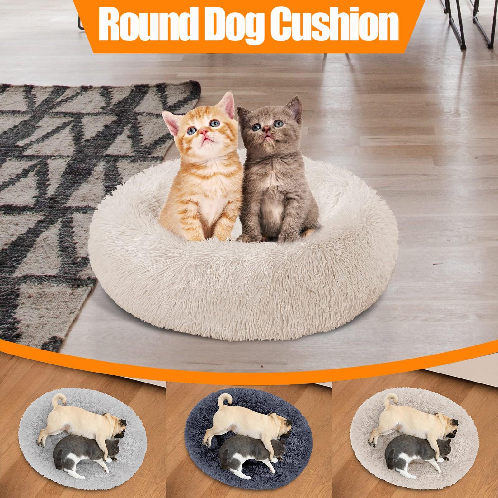 Кровать для собак, круглая подушка для собаки, плюшевая кровать для кошек и маленьких средних собак, моющаяся кровать для домашних животных
Кровать для собак, круглая подушка для собаки, плюшевая кровать для кошек и маленьких средних собак, моющаяся кровать для домашних животных