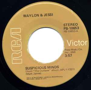 7inch Record WAYLON JENNINGS & JESSI COLTER - Suspicious Minds PB10653 RCA Victor 1976 US Folk Used
7inch Record WAYLON JENNINGS & JESSI COLTER - Suspicious Minds PB10653 RCA Victor 1976 US Folk Used