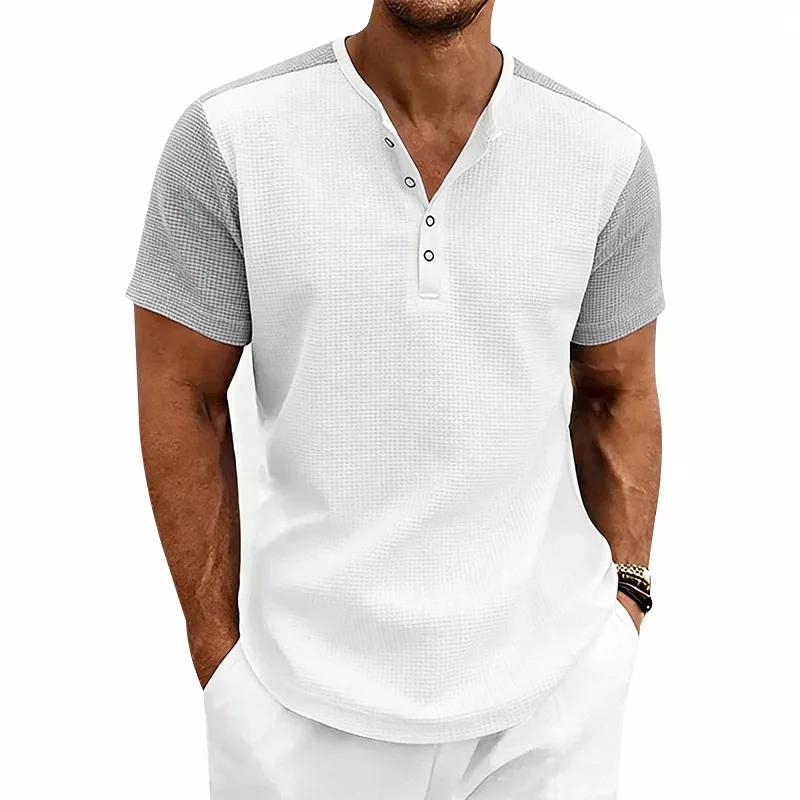 Loose Men s Color Block Henry T-Shirt Summer Short Sleeve Plus Size Base Shirt Casual Pure Color Street Style Tees XXL белый
Loose Men s Color Block Henry T-Shirt Summer Short Sleeve Plus Size Base Shirt Casual Pure Color Street Style Tees XXL белый