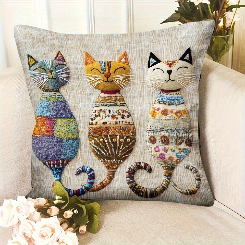 Colorful Cat Print Pillow Cover Zipper Style Home Living Room Bedroom Cushion Cover 45cmx45cm
Colorful Cat Print Pillow Cover Zipper Style Home Living Room Bedroom Cushion Cover 45cmx45cm