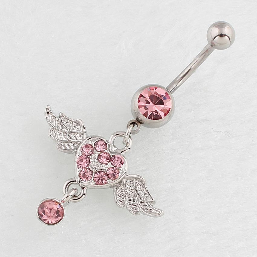 Heart Shaped Belly Ring Angel Wings Navel Jewelry Faux Belly Piercing Love Decor Body Art one size
Heart Shaped Belly Ring Angel Wings Navel Jewelry Faux Belly Piercing Love Decor Body Art one size
